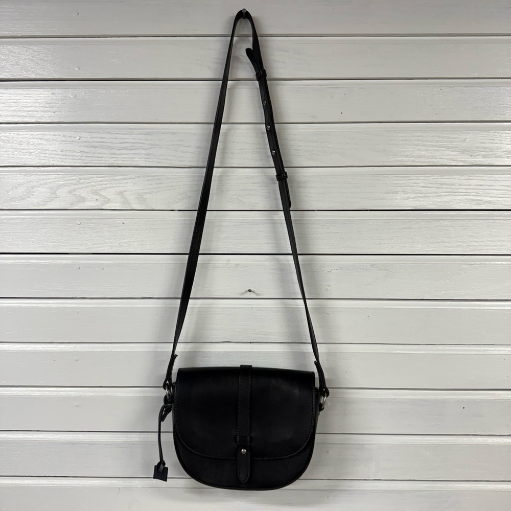 American Eagle | Black Leather Crossbody Bag - Picture 3 of 8